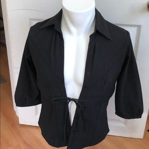 Perfect Fit Black Button Up